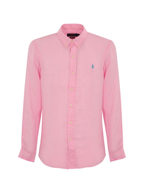 Camicia button-down in lino Rosa POLO RALPH LAUREN | 710968915002